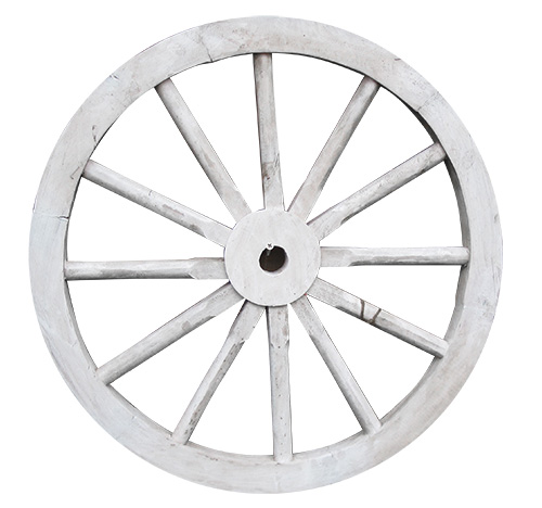 白い木の車輪（01125）