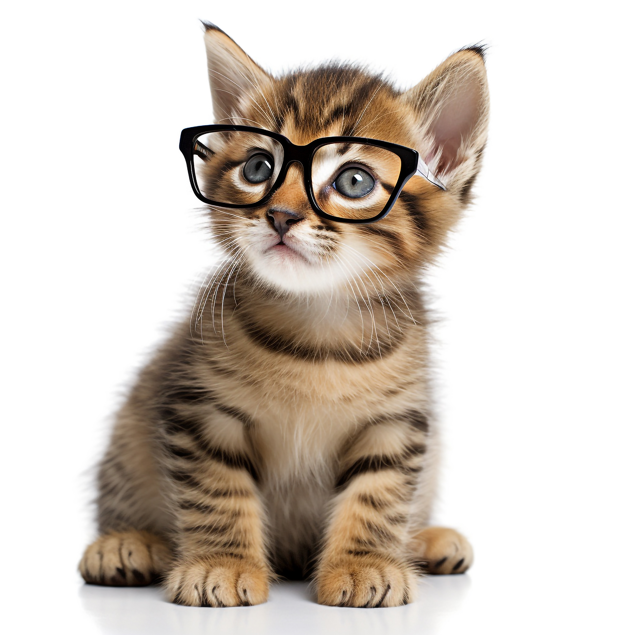 メガネをかけた子猫