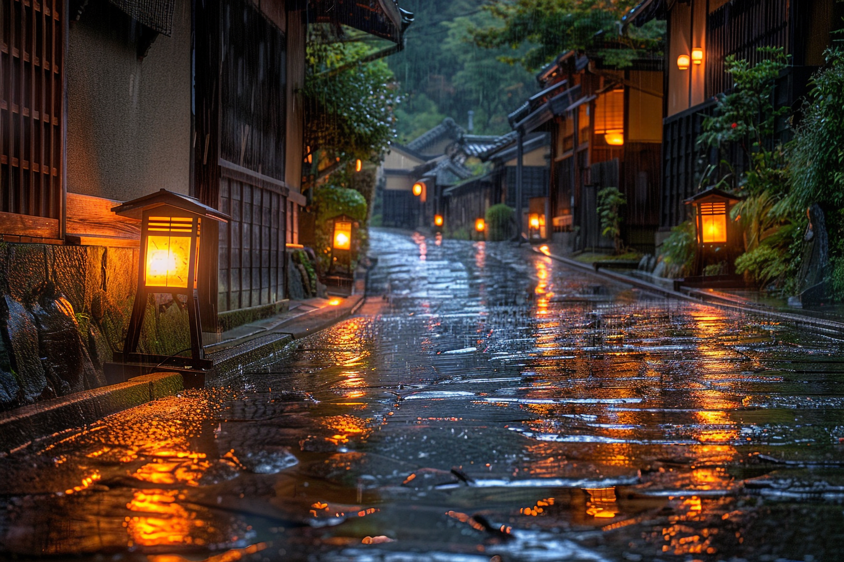 石畳の古い町屋