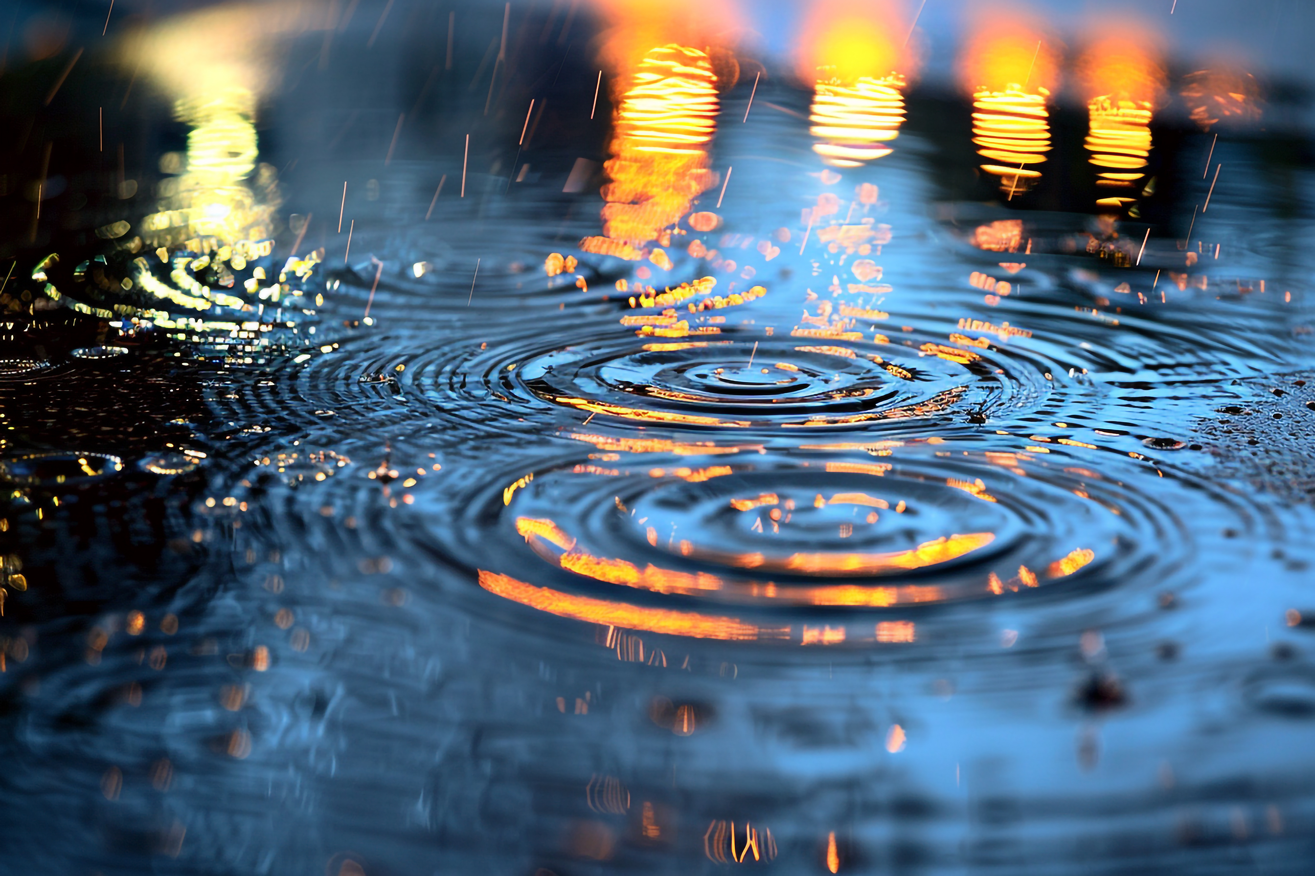 雨の波紋