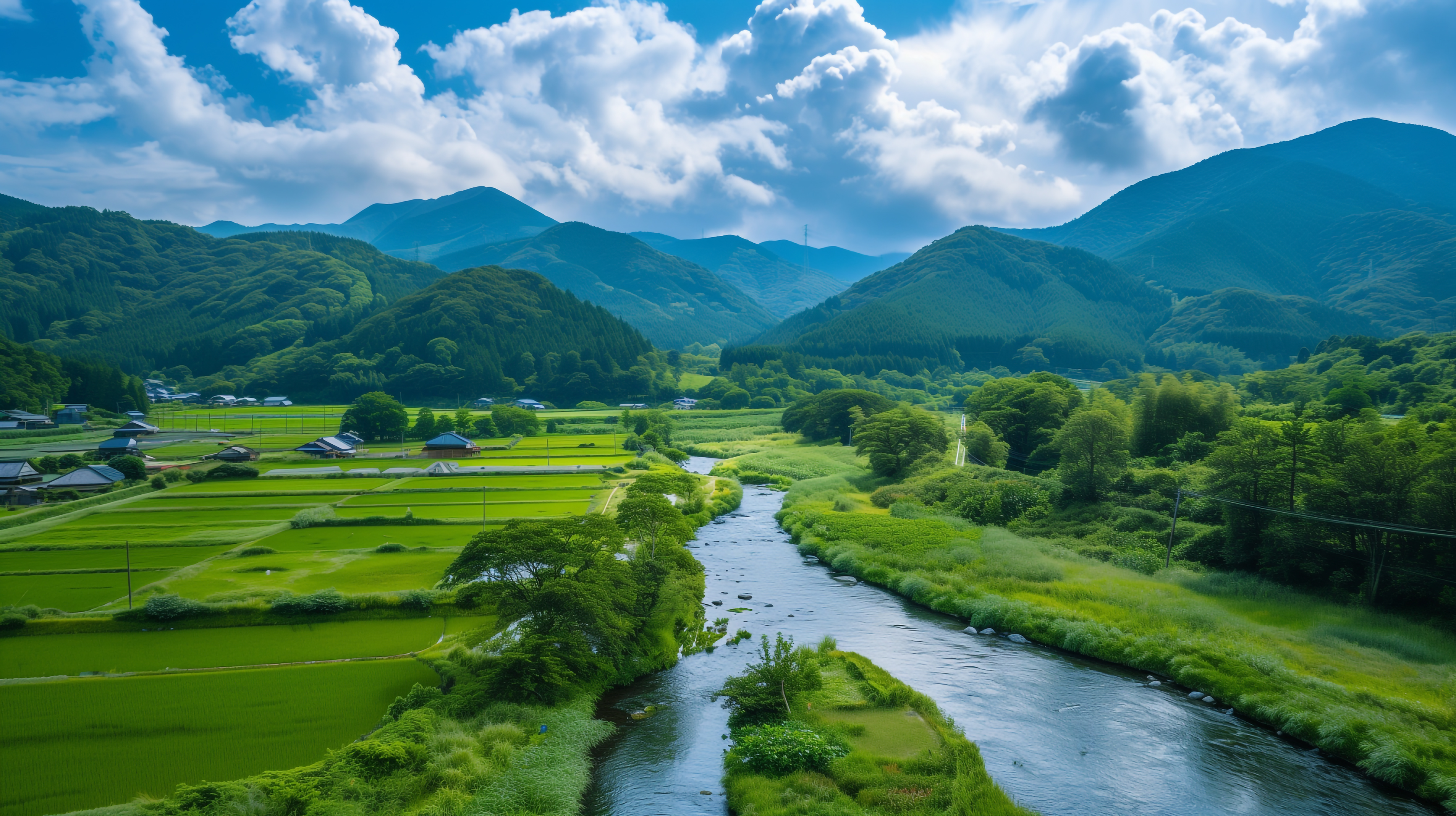 田舎の田風景