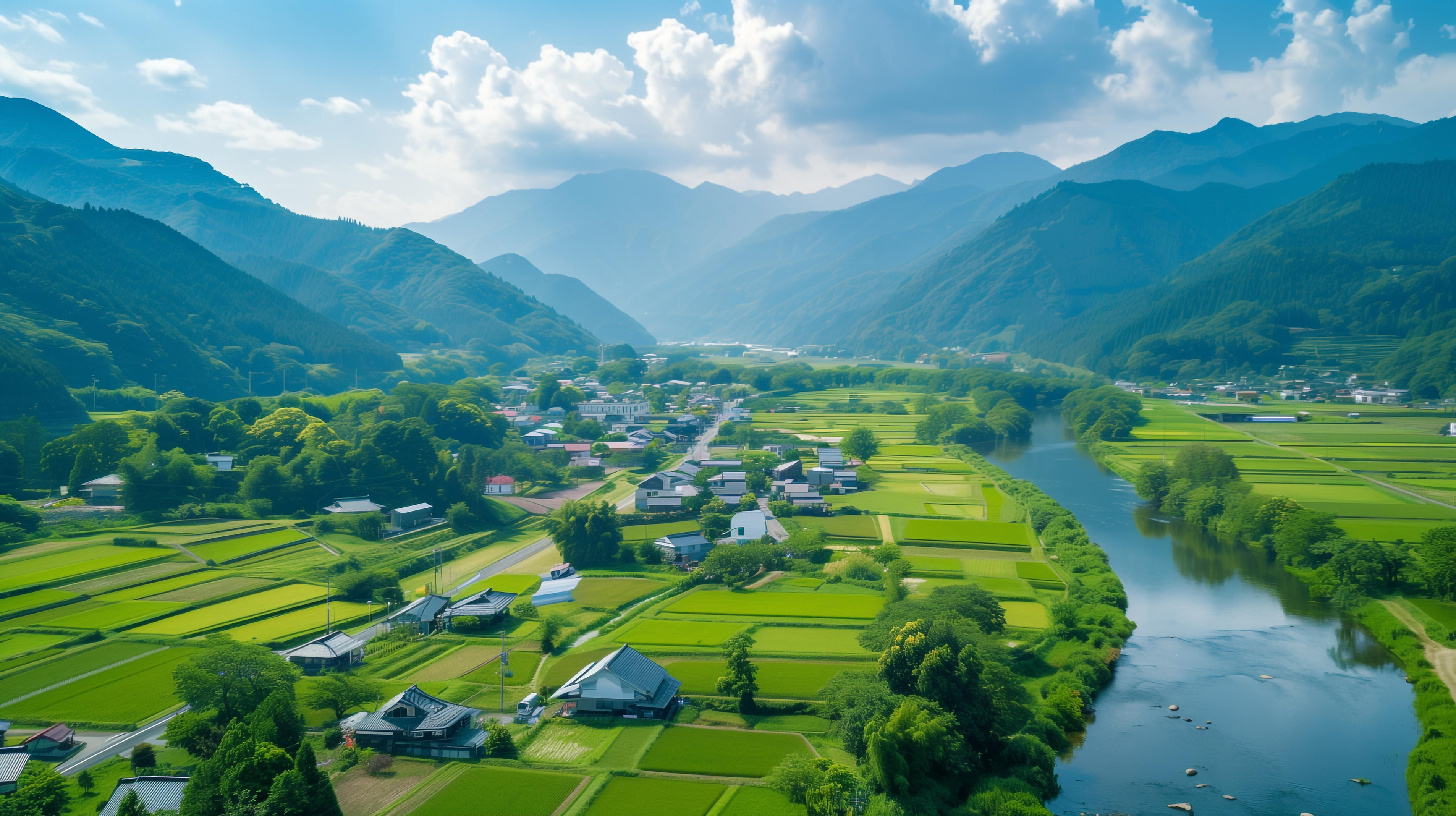 田舎の田風景