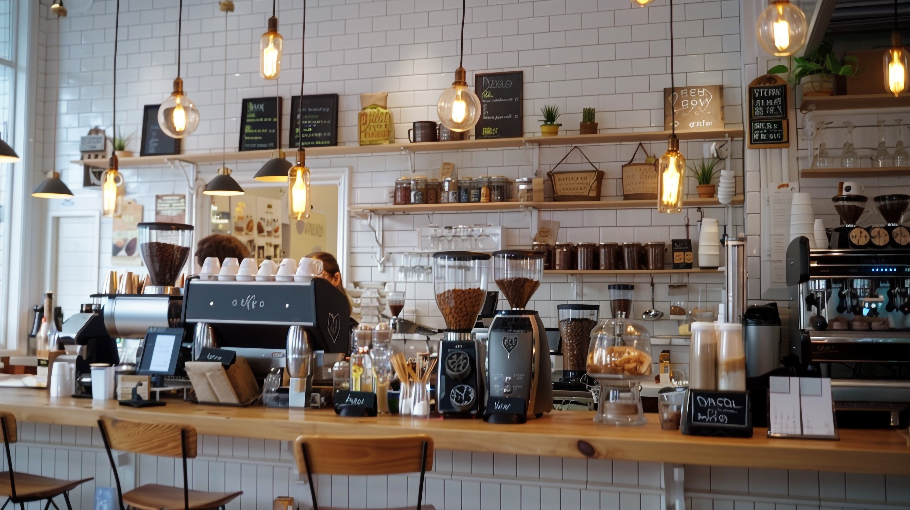 ナチュラルなカフェの店内