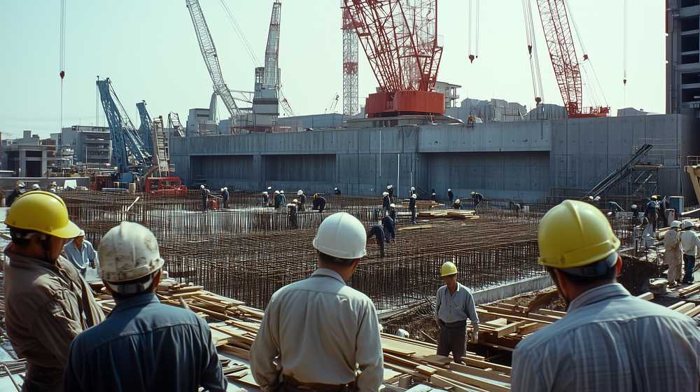 建設現場で働く人々