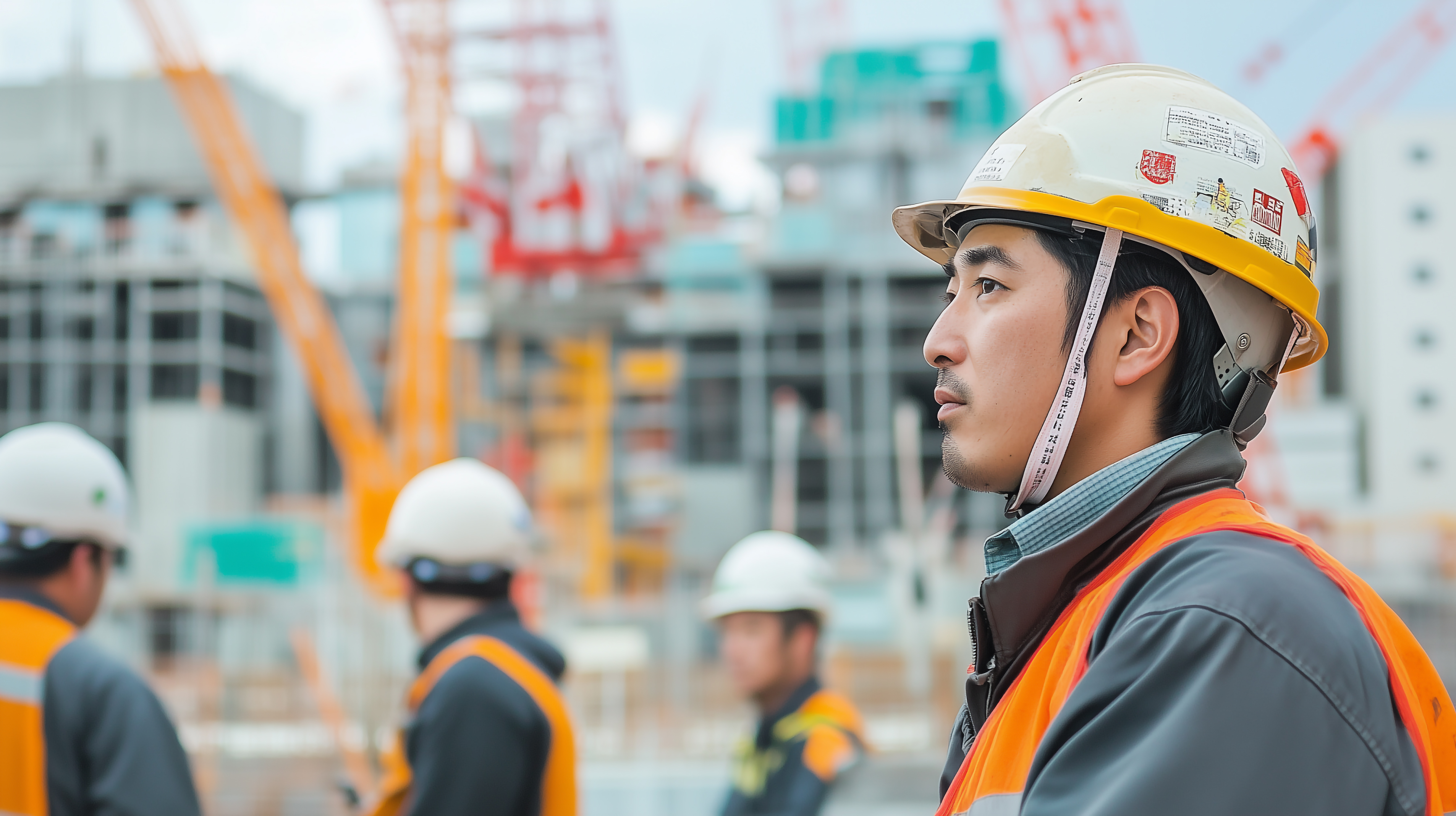 建設現場で働く人々