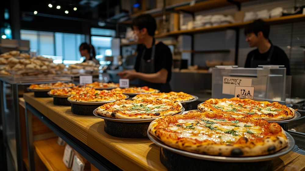 ピザ専門店の店内